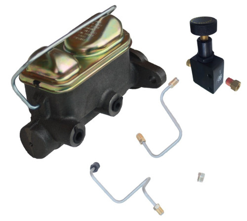 Leed Brakes FC0001HK Master Cylinder, 1 in. Bore, Dual Integral Reservoir, Proportioning Valve Included, Iron, Natural, Ford Mustang 1964-66, Kit