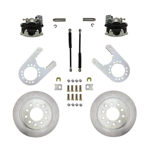 Leed Brakes RC6003 Brake System, Disc Conversion, Rear, 1 Piston Caliper, 11.5 in. Rotors, Iron, Natural, GM Fullsize Truck 1988-98, Kit