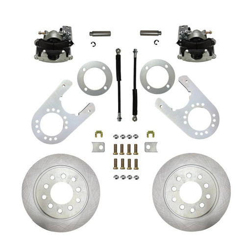 Leed Brakes RC6004 Brake System, Disc Conversion, Rear, 1 Piston Caliper, 11.5 in. Rotors, Iron, Natural, GM Fullsize Truck 1988-98, Kit
