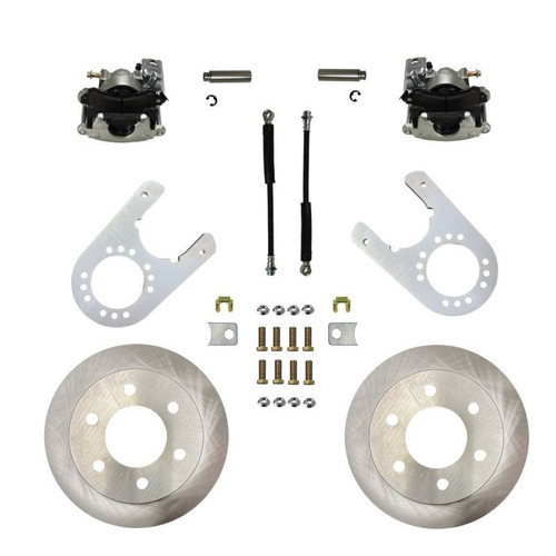 Leed Brakes RC6005 Brake System, Disc Conversion, Rear, 1 Piston Caliper, 11.65 in. Rotors, Iron, Natural, GM Fullsize Truck 1988-98, Kit