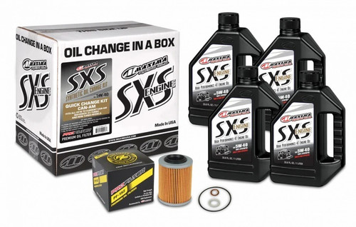 Maxima Racing Oils 90-469013-CA Oil Service Kit, SXS Engine, Synthetic, 5W40, Oil / Filter, Can-Am Maverick X3 2016-25, Kit