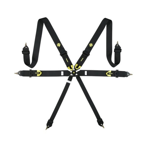 Momo Automotive Accessories M060303BK-29 Harness, Corsa, 6 Point, Camlock, FIA Approved, Pull Down Adjust, Clip-In, Individual Harness, Black, Kit