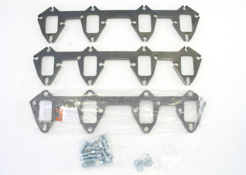 Patriot Exhaust H7829 Header Flange, 0.375 in. Thick, 1.5 x 2.125 in. Rectangle Port, Steel, Natural, Big Block Ford, Pair