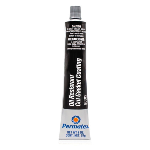Permatex 80012 Gasket Sealant, Cut Gasket Coating, Oil Resistant, 2 oz Tube, Black, Each