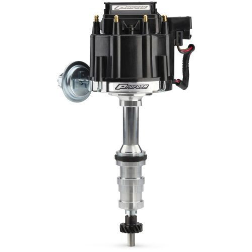 Proform 67042 Distributor, Street/Strip, Magnetic Pickup, Vacuum / Mechanical Advance, HEI Style Terminal, Coil Included, Black, Ford FE-Series, Each