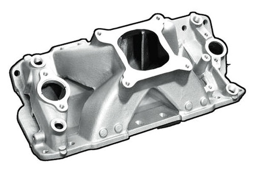 Professional Products 52031 Intake Manifold, Hurricane, Square Bore, Single Plane, Aluminum, Satin, Small Block Chevy, Each