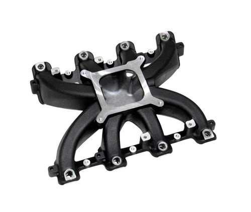 Professional Products 52085 Intake Manifold, Hurricane EFI, Square Bore, Single Plane, Rectangle Port, Aluminum, Black Paint, GM LS-Series, Each