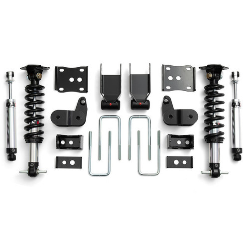 QA1 LK01-FF04 Lowering Kit, 1-3 in. Front / 5-7 in. Rear, Single Adjustable, Shocks / Struts / Shackles / Brackets / Hardware, 4WD, Ford Fullsize Truck 2021-25, Kit