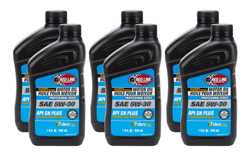 Redline Oil 12204 Motor Oil, Professional Series, 5W30, Dexos1, Synthetic, 1 qt Bottle, Set of 6
