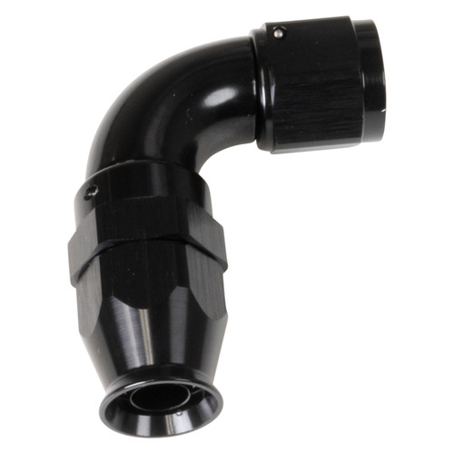 Russell 550563 Fitting, Hose End, Pro PTFE, PTFE Hose, 90 Degree, 8 AN Hose to 8 AN Female, Aluminum, Black Anodized, Each