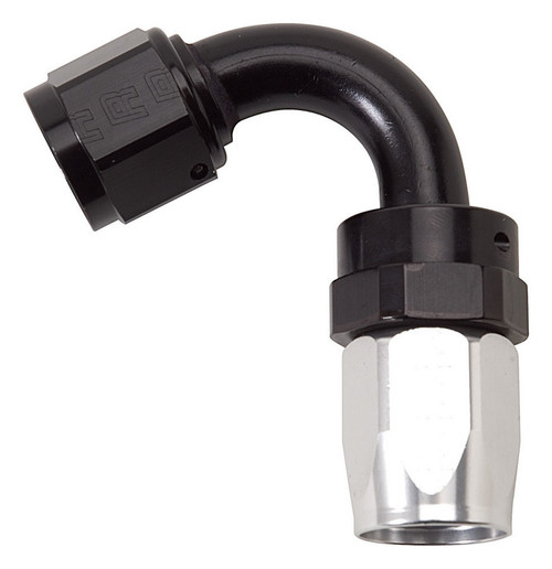 Russell 613403 Fitting, Hose End, ProClassic, 120 Degree, 6 AN Hose to 6 AN Female, Aluminum, Black / Clear Anodized, Each