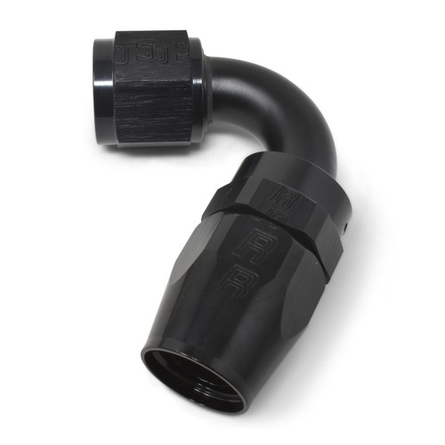 Russell 613435 Fitting, Hose End, ProClassic, Swivel, 120 Degree, 12 AN Hose to 12 AN Female, Aluminum, Black Anodized, Each