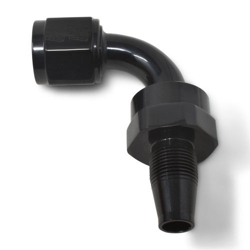 Russell 615163 Fitting, Hose End, ProClassic, Without Socket, 90 Degree, 6 AN Hose to 6 AN Female, Swivel, Aluminum, Black Anodized, Each