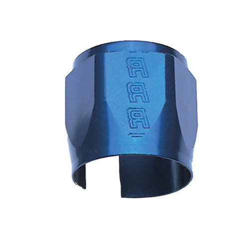 Russell 623270 Hose Clamp, Worm Gear, Tube Seal, 8 AN Hose, Hex, Aluminum, Blue Anodized, Each