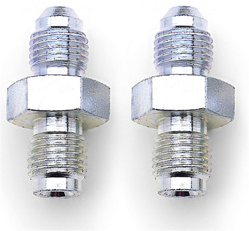 Russell 640301 Fitting, Adapter, Straight, 4 AN Male to 3/8-24 in. Inverted Flare Male, Steel, Zinc Oxide, Pair