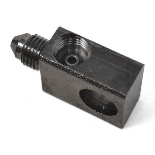 Russell 640503 Fitting, Adapter Tee, 3/8-24 in. Inverted Flare Female x 3/8-24 in. Inverted Flare Female x 3 AN Male, Steel, Black Oxide, Each
