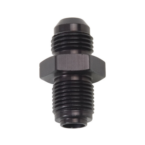 Russell 640803 Fitting, Adapter, Straight, 6 AN Male to 12 mm x 1.25 Male, Aluminum, Black Anodized, Each