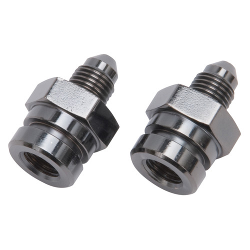 Russell 641293 Fitting, Adapter, Straight, 3/8-24 in. Inverted Flare Female to 3 AN Male, Steel, Black Oxide, 3/16 Hardline, Pair