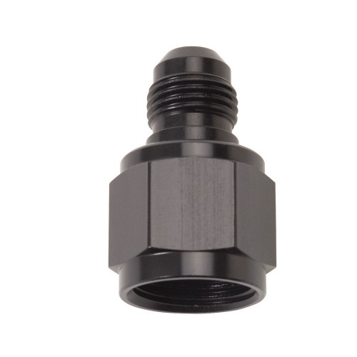 Russell 660023 Fitting, Adapter, Straight, 8 AN Female to 6 AN Male, Aluminum, Black Anodized, Each