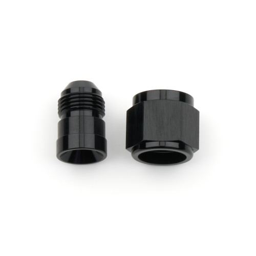 Russell 660033 Fitting, Adapter, Straight, 10 AN Female to 8 AN Male, Aluminum, Black Anodized, Each