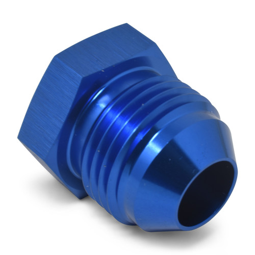 Russell 660210 Fitting, Plug, 10 AN, Hex Head, Aluminum, Blue Anodized, Each