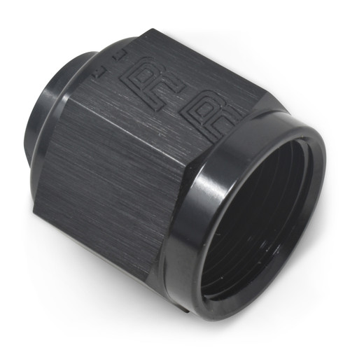 Russell 661953 Fitting, Cap, 4 AN, Aluminum, Black, Each