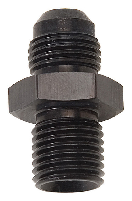 Russell 670533 Fitting, Adapter, Straight, 6 AN Male to 16 mm x 1.50 Male, Aluminum, Black Anodized, Each