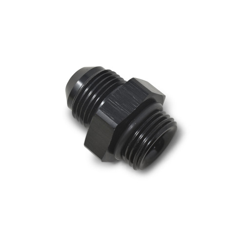 Russell 670660 Fitting, Adapter, Straight, 8 AN Male to 10 AN Male O-Ring, Aluminum, Black Anodized, Each
