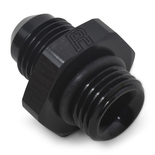 Russell 670690 Fitting, Adapter, Straight, 16 AN Male to 12 AN Male O-Ring, Aluminum, Black Anodized, Each