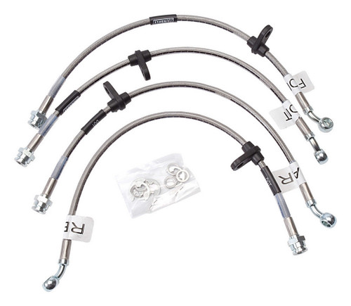 Russell 684510 Brake Hose Kit, DOT Approved, Braided Stainless, Honda Civic 1999-2002, Kit