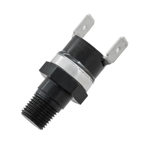 Setrab Oil Coolers TS180 Temperature Switch, Thermal, Spade, 1/8 in. NPT Inlet, 180 Degrees On, Aluminum, Black Anodized, Each
