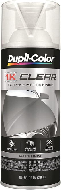 Dupli-Color/Krylon 1KCM Paint, 1K Clear, Matte Clear, 12 oz Aerosol, Each
