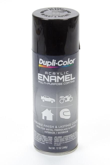 Dupli-Color/Krylon DA1600 Paint, Dupli-Color, Acrylic Enamel, Gloss Black, 12 oz Aerosol, Each