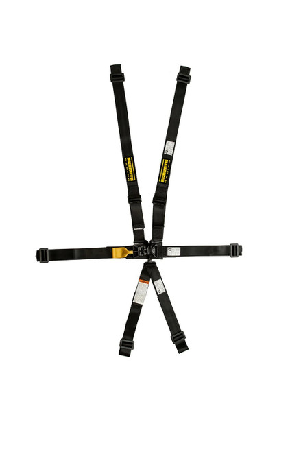 Schroth Racing SR68150H Harness, 5 Point, LatchLink II, Latch and Link, SFI 16.1, Pull Up Adjust, Left Side Steel Ratchet Adjuster, Wrap Around, Individual Harness, Black, Kit