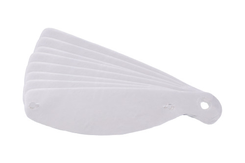 Ultra Shield 1233 Helmet Shield Tear Off, 2 mm Thick, 11 in. Center to Center, Plastic, Clear, Shoei X-Fourteen, Set of 200