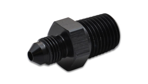 Vibrant Performance 10176 Fitting, Adapter, Straight, 3 AN Male to 1/4 in. NPT Male, Aluminum, Black Anodized, Each