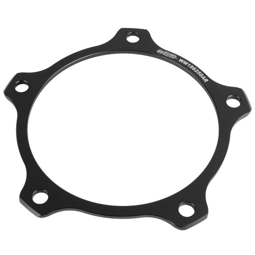 Wehrs Machine WM186250AR Wheel Spacer, Wide 5, 0.25 in. Thick, Aluminum, Black Anodized, American Racing Wheels, Each