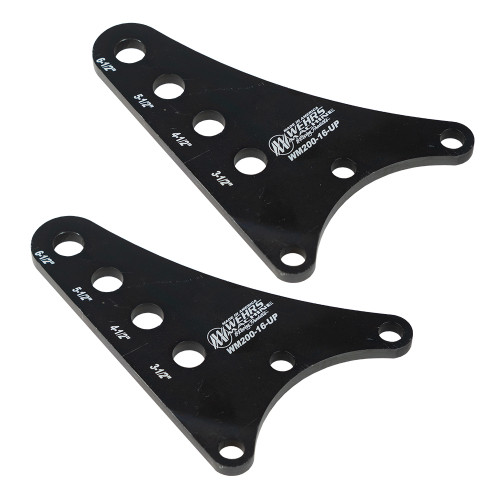 Wehrs Machine WM200-16UP Brake Caliper Bracket, Upper Plate, Double Shear, 1 in. Adjustable Mount, Steel, Black Oxide, Each