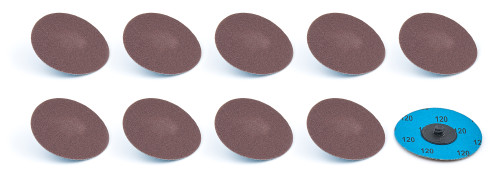 Allstar Performance ALL12112 Sanding Disc, Twist-Lock, 3 in OD, 25000 RPM, 120 Grit, Aluminum Oxide, Set of 10