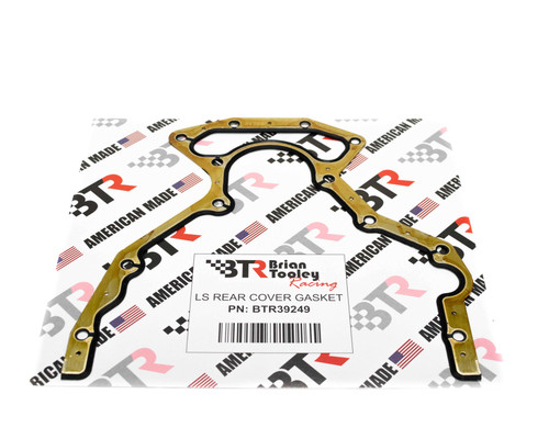 Brian Tooley Racing BTR39249 Rear Cover Gasket, Rubber/Aluminum, GM LS-Series, Each