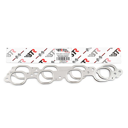 Brian Tooley Racing BTR-57093-2 Exhaust Header/Manifold Gasket, 1.82 x 1.9 in. Oval, Multi-Layered Steel, GM GenV LT-Series, Pair