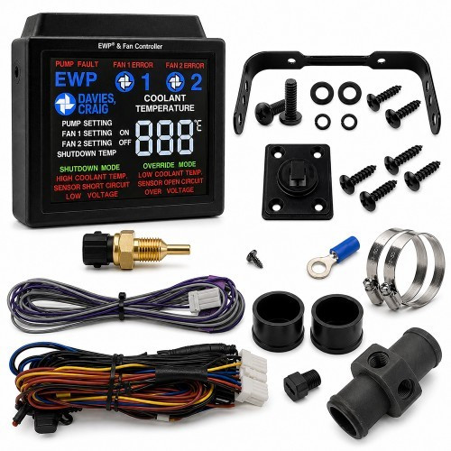 Davies, Craig DC-8003 Fan Controller, Single or Dual Fan, Adjustable, Digital, 104-230 Degrees F Activation Range, 1/4 in. NPT Temperature Sensor, Kit