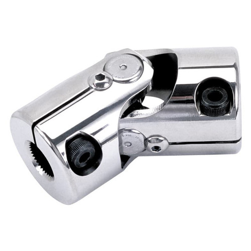 Flaming River FR2715DDPL Steering Universal Joint, Single Joint, 3/4 in. 36 Spline to 3/4 in. Double D, Stainless, Polished, Universal, Each