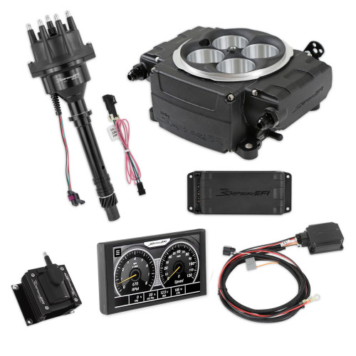 Holley 550-511-5PX-SBC Fuel Injection, Sniper 2 EFI, Throttle Body, Square Bore, 5 in. Touch Screen, Aluminum, Black Powder Coat, Small Block Chevy, Kit
