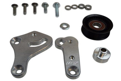 ICT Billet 551617X-1 Belt Tensioner, Serpentine, Manual, Aluminum, Clear Anodized, GM LS-Series, Chevy Camaro 2010-15/Corvette 1997-2013/Cadillac CTS-V 2004-15, Kit
