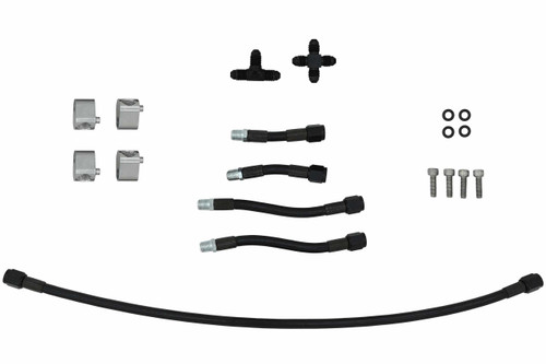 ICT Billet 551837-LS01 Steam Vent Kit, Fitting/Hardware/Hose, 4 Corner, Black, GM LS-Series, Kit