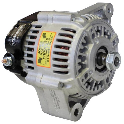 Jones Racing Products AL-9101-E-A Alternator, 140 Amp, 12V-19V, 1-Wire, No Pulley, Aluminum Case, Natural, Universal, Each