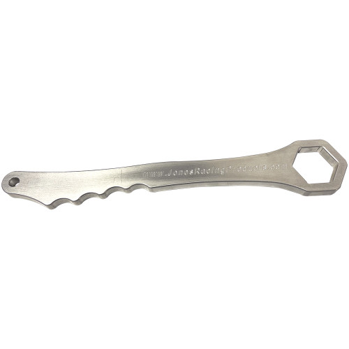 Jones Racing Products WR-8101-B Engine Turnover Wrench, 1-5/8 in. Hex Drive, 14 in. Long, Closed End, Aluminum, Natural, Each
