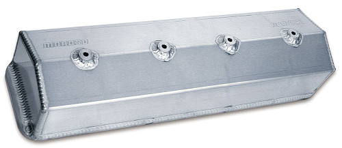 Moroso 68025 Valve Cover, Tall, Fasteners Included, Billet Rail, Fabricated Aluminum, Natural, Small Block Small Block Chevy, Pair