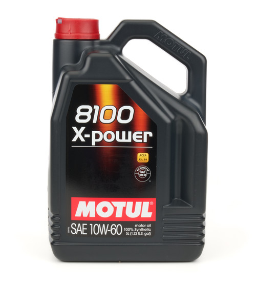Motul USA MTL114867 Motor Oil, 8100 X-Power, 10W60, Synthetic, 5 L Bottle, Each
